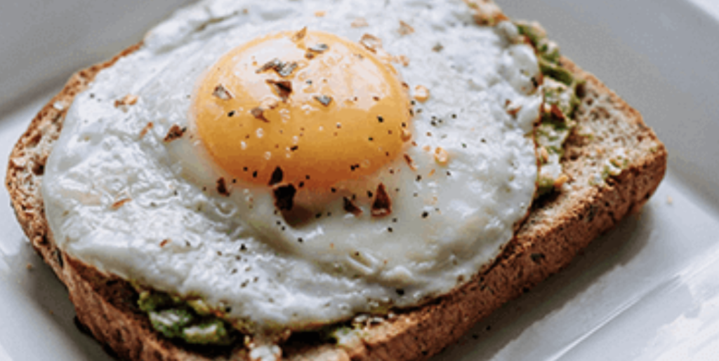 Toast topped with avocado and eggs from Randi’s Irish Grill & Pub.